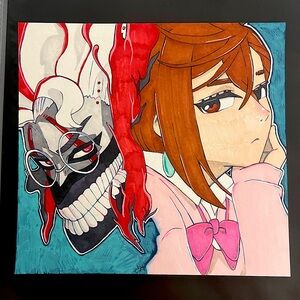 Anime Demon boy with girl fan art